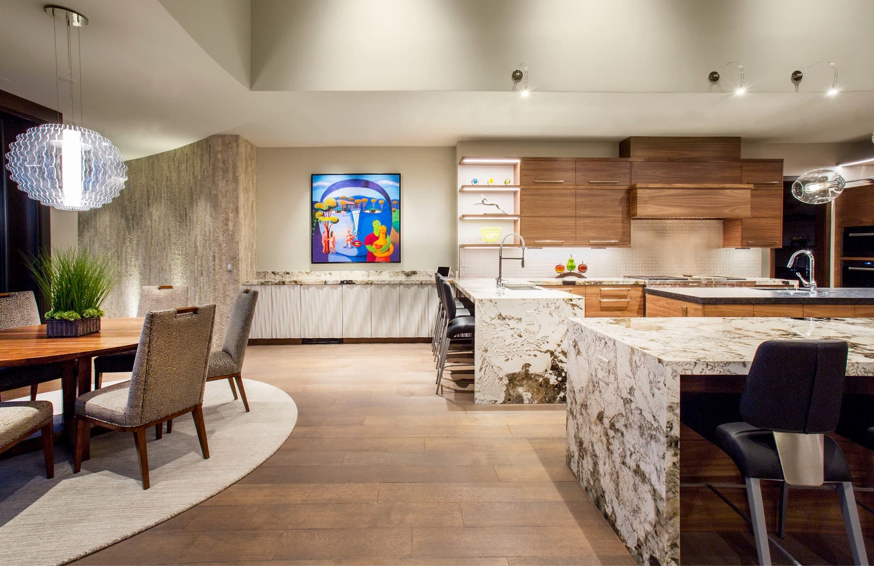 Crescent House — kitchen and dining