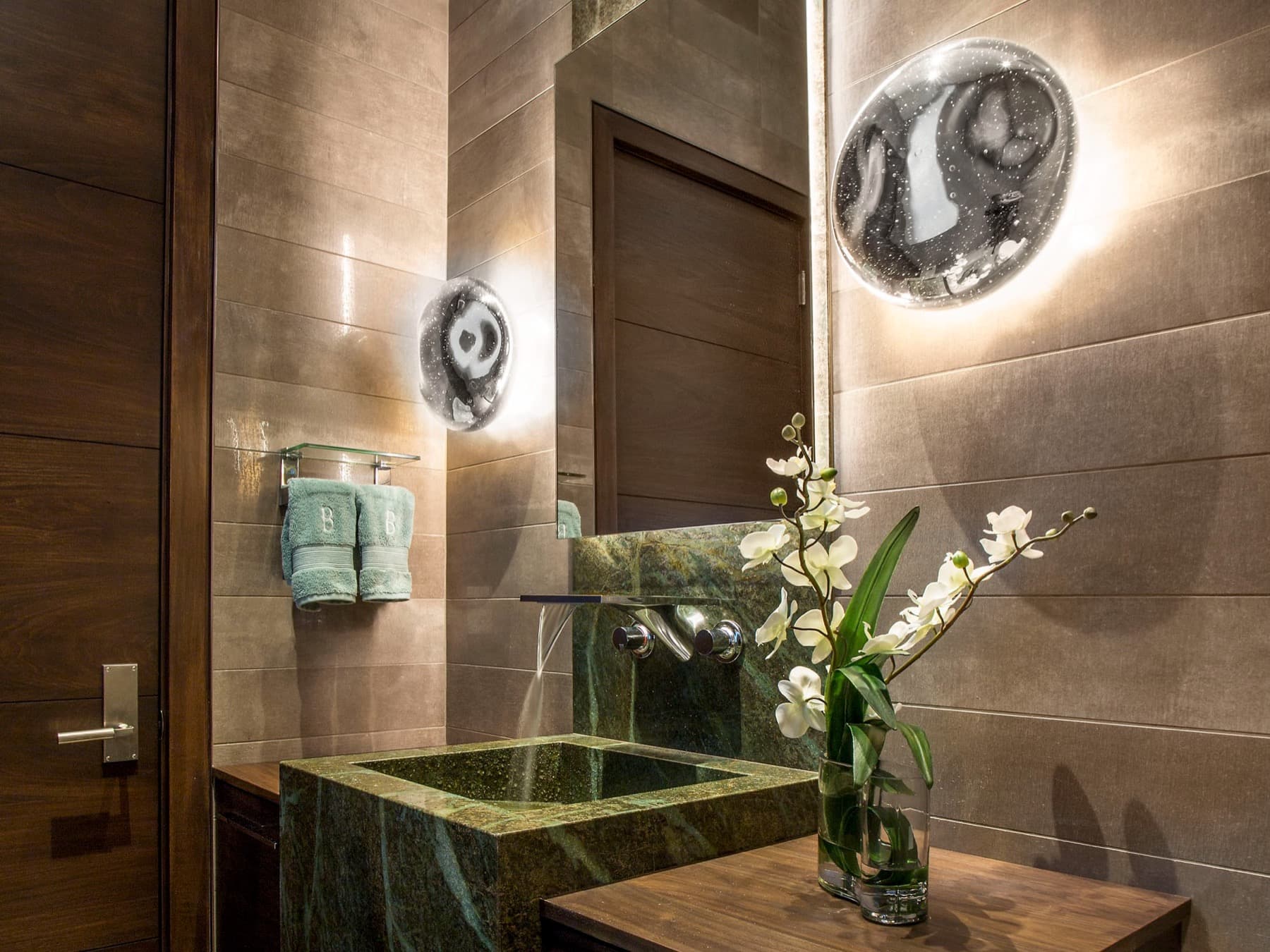 Crescent House — powder room