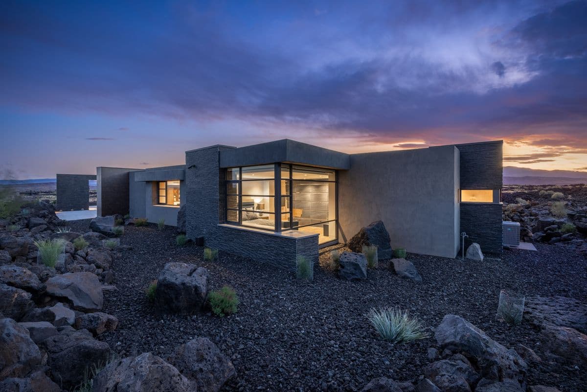Desert Getaway — lava field at dusk