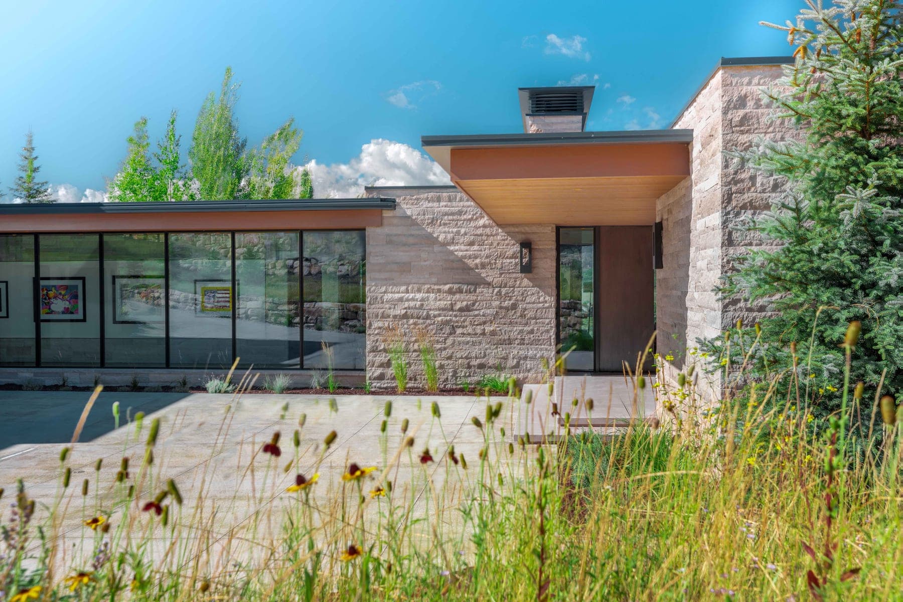 Meadow House — entry canopy
