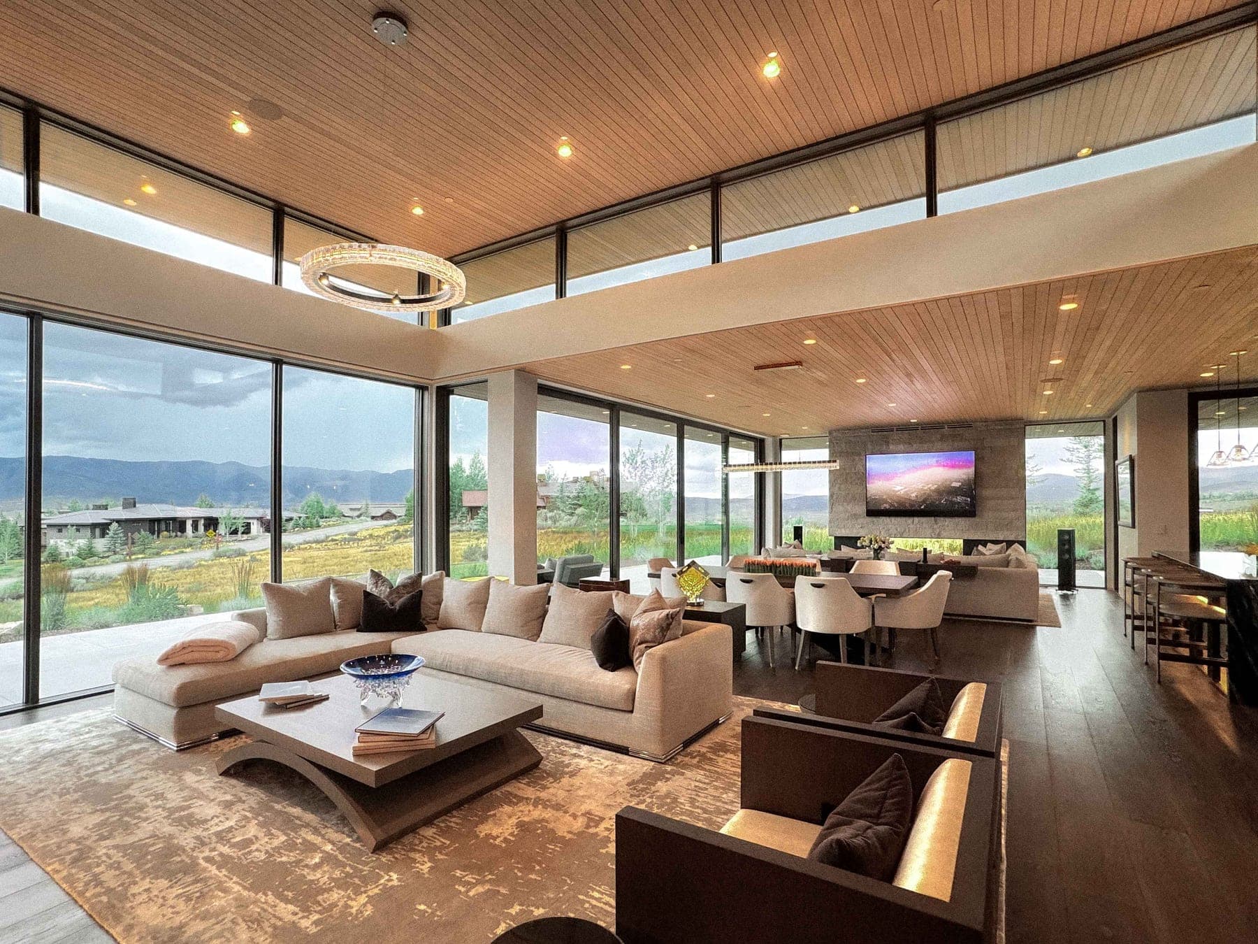 Meadow House — living and dining