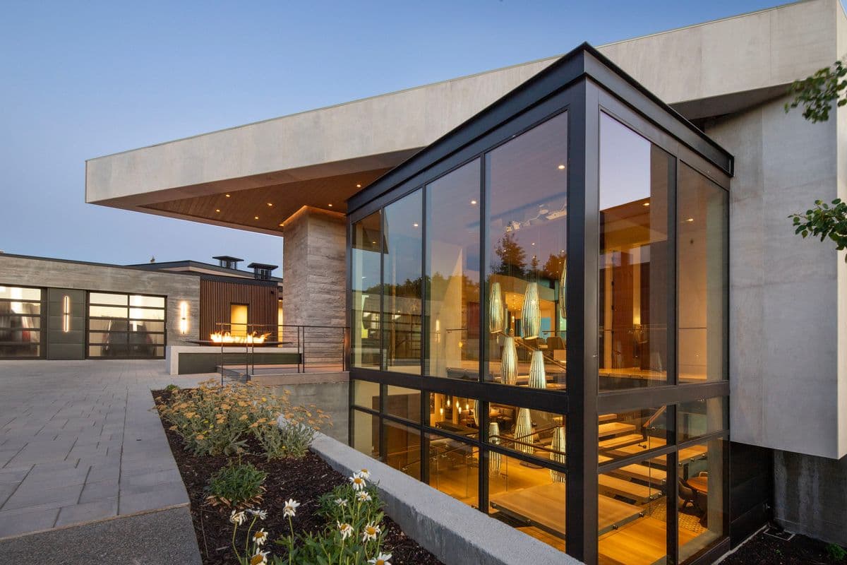 Pinnacle Home — exterior at dusk
